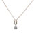 Horseshoe motif Classy Diamond Pendant Necklace in rose gold and white gold