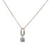 Horseshoe motif Classy Diamond Pendant Necklace in rose gold and white gold