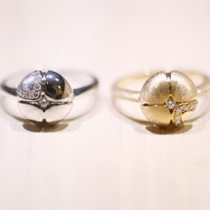 Lilac - MIYOCO Fine Jewllwey Collection Nature's Beauty Yellow gold and White gold Rings