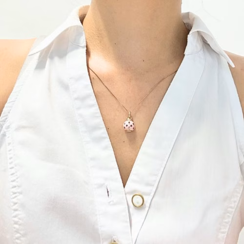 Baby Coccinella Cotton Pink with white shirt