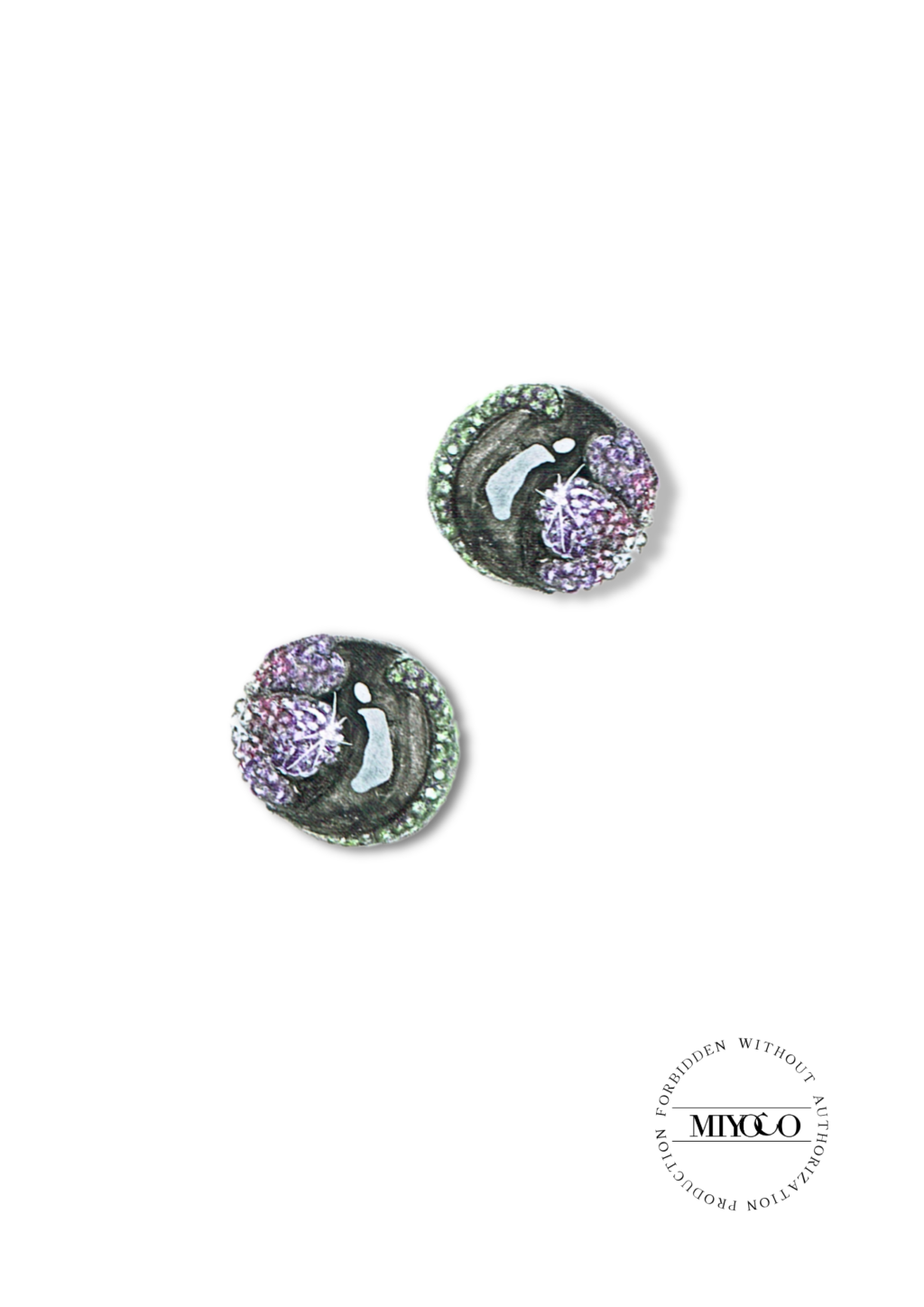 Sumire Earrings Drawing 001