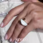 Bayside Snow Ceramic Holiday Gift Set - Ring Wearing Image