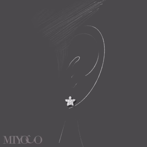 MITSUE Diamond Flower Earrings Wearring