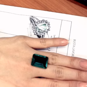 Bespoke Sketch and gemstone