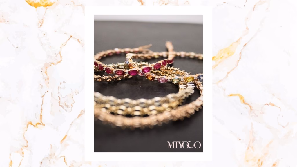 A playful rhythm of color and sparkle. Modern luxury with a touch of joy.