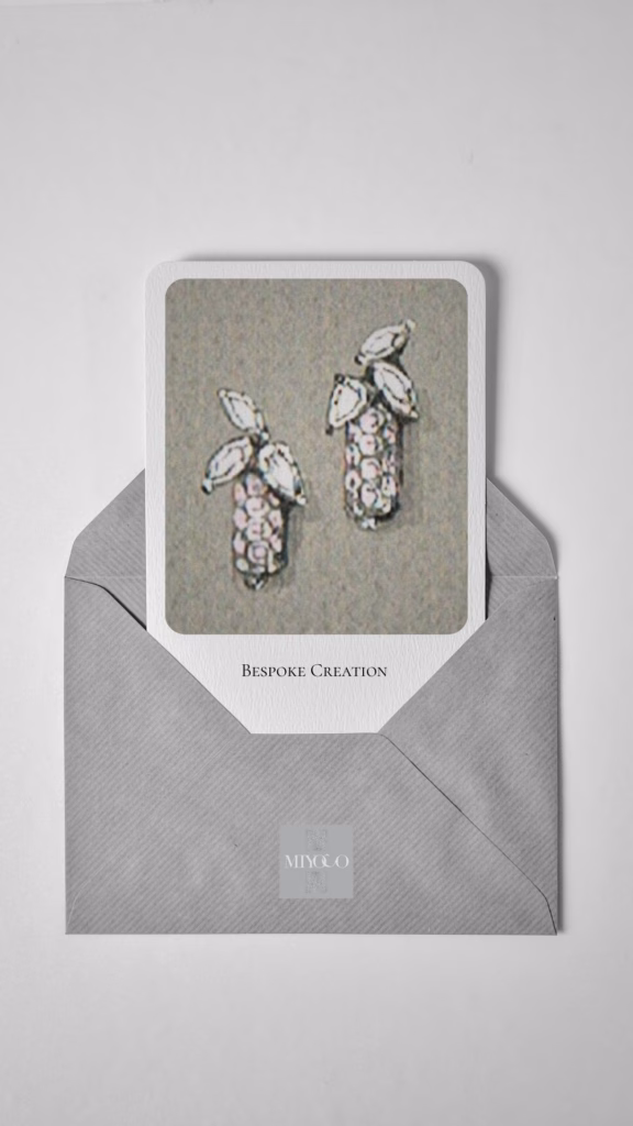 Bespoke Design Idea Pink Diamond Pave Small Earrings for Everyday