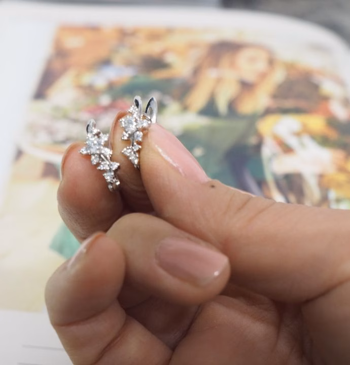 Quiet Luxury - Everyday Flower Diamond Earrings from Mitsue Collection