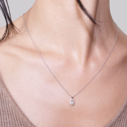 Timeless Halo Diamond Necklace – Drop in Everyday Life