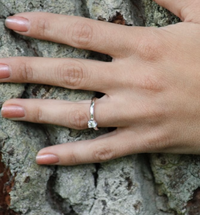 Happy Tulip Diamond Engagement Ring