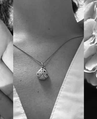 slow luxury with baby coccinella pendant