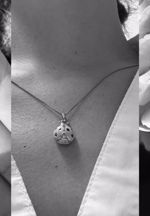 slow luxury with baby coccinella pendant