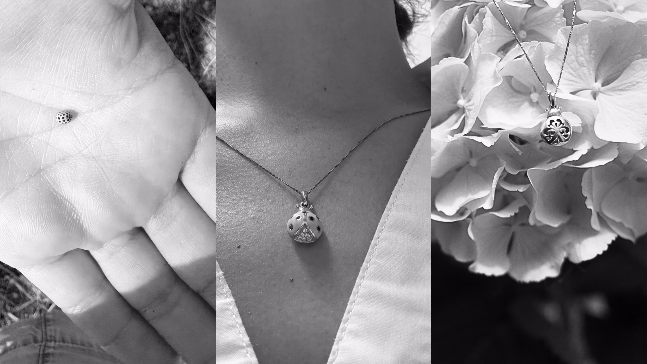 slow luxury with baby coccinella pendant