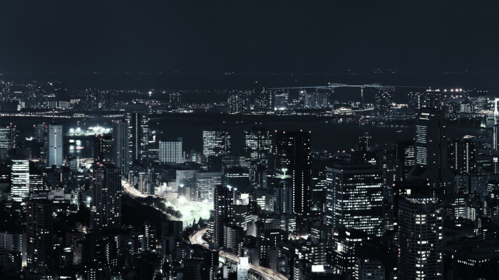 Nostalgic Tokyo nightscape